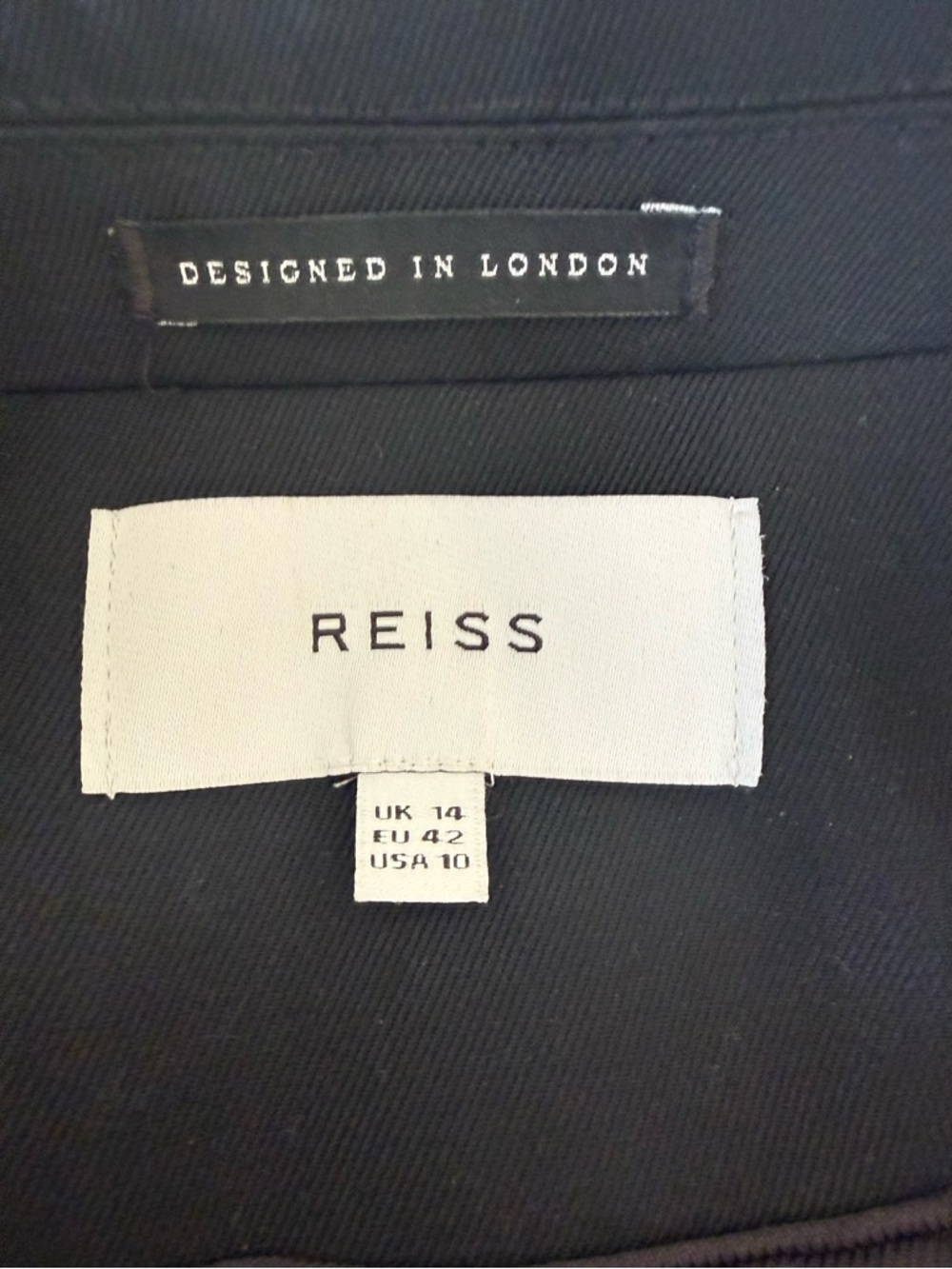 Reiss Harper Black Single-Button Tailored Women's Wool Blend Blazer Size 10 - Picture 5 of 12
